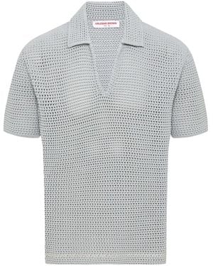 Orlebar Brown Batten Poloshirt mit Ziernähten - Grau
