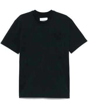 Jil Sander Crewneck Cotton Jersey T-Shirt With Patch Pocket - Black