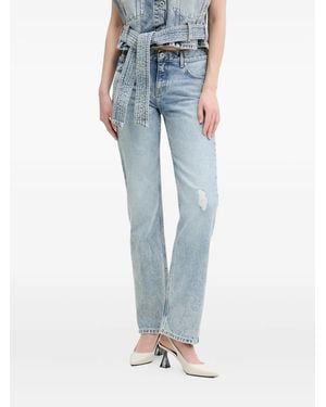 HUGO Jeans mit Acid-Wash-Effekt - Blau