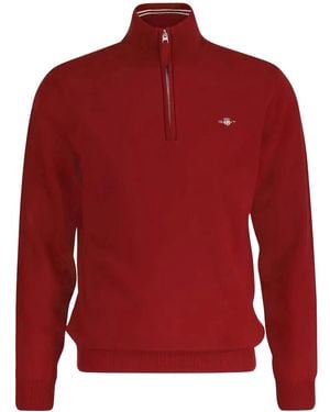 GANT Zip-Fastening Jumper - Red