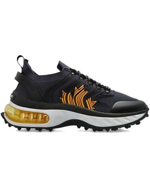 DSquared² Wave-Patterned Lace-Up Low-Top Sneakers - Black