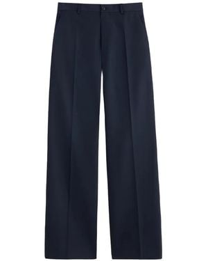 Maison Margiela Pleated Wool Tailored Pants - Blue