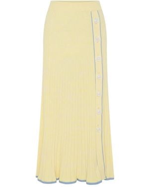 Anna Quan Cotton Midi Skirt - Yellow