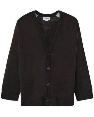 Hed Mayner Button-Up V-Neck Cardigan - Black