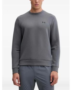 Under Armour Logo-Print Crew-Neck Sweater - Grey