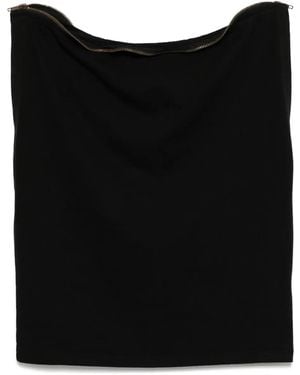 P.L.N. Tanktop Mit Reißverschluss - Schwarz