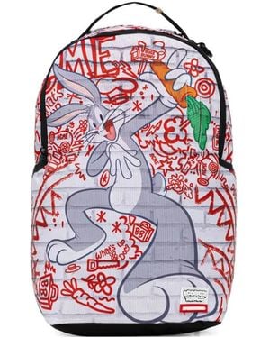 Sprayground Looney Tunes Graffiti-Print Backpack - Red
