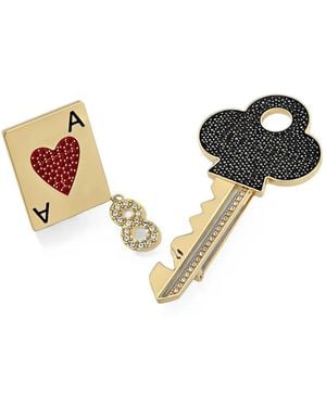Swarovski Crystal-Embellished Optimal Brooches - Metallic