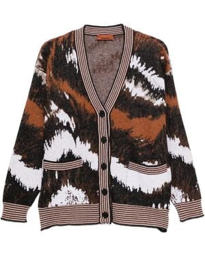 Missoni Cardigan Con Stampa Astratta E Bottoni - Nero