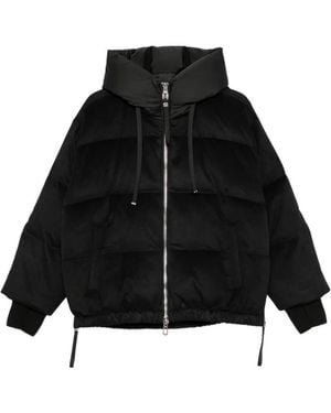 DUNO Quilted Hooded Jacket - Black