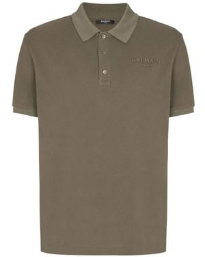 Balmain Polo À Détail De Logo - Vert