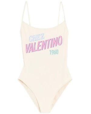 Valentino Garavani One-Piece Swimsuit With Chez 1960 Print - Pink