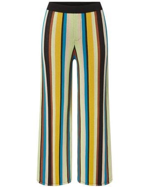 Simon Miller Jabber Stripe-Knit Pants - Green
