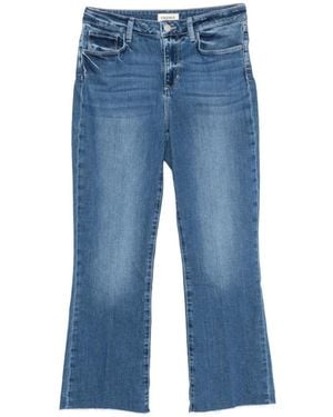 L'Agence Faded Raw-Cut Jeans - Blue