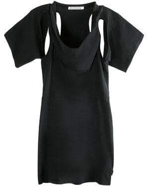Alexander Wang Cut-Out Draped Mini Dress - Black