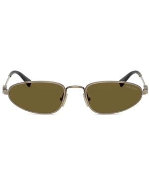 Miu Miu Logo-Engraved Sunglasses - Green