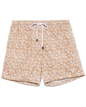 Barba Napoli Badeshorts mit Blumen-Print - Natur