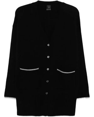 Pinko リブニット カーディガン - ブラック