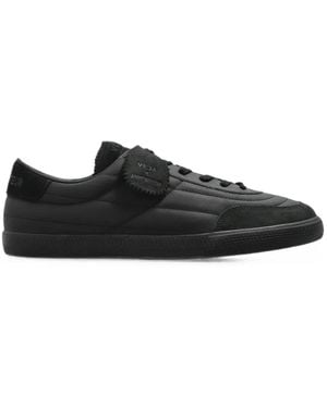 Veja Baskets En Cuir Matelassé À Empiècements - Black