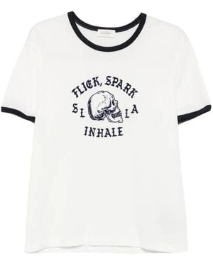 Second/Layer Camiseta Flick Spark Inhale - Blanco