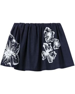 Maje Short Cotton Skirt - Blue