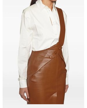 Matériel Shoulder-Strap Fitted Skirt - Brown