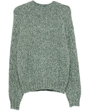 Ballantyne Marl-Knit Raglan-Sleeve Sweater - Green