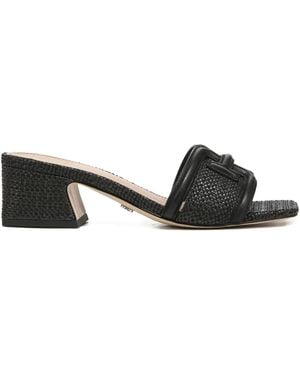 Sam Edelman 45Mm Waylon Textured Block-Heel Sandals - Black