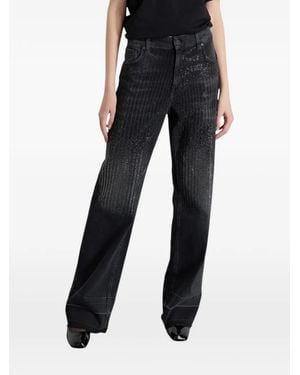 Gaelle Paris Embellished Denim Jeans - Black