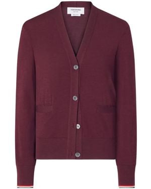 Thom Browne Rwb Cardigan - Purple