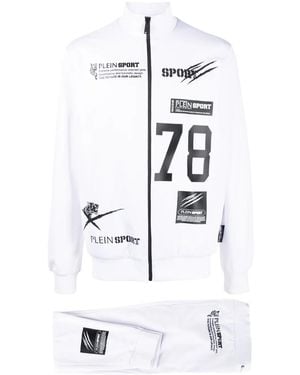 Philipp Plein Graphic-Print Cotton Tracksuit Set - White