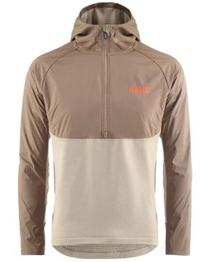 Pedaled Hooded Half-Zip Sweater - Natural