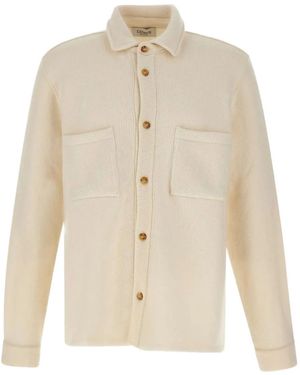 Laneus Patch-Pocket Button-Front Shirt - Natural