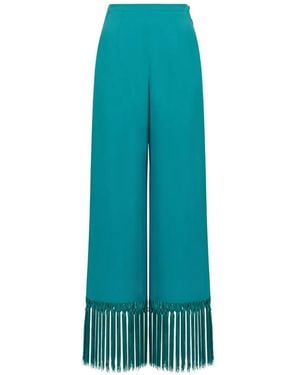 ‎Taller Marmo Tulum Fringe-Trimmed Pants - Blue