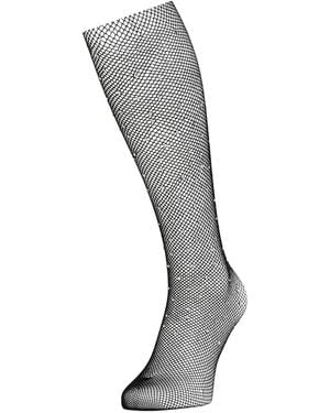 Karl Lagerfeld Strumpfhose aus Mesh mit Strass - Grau