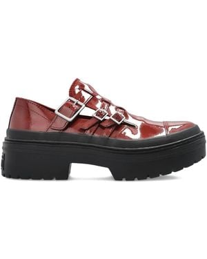 Converse Buckle Flat Pumps - Red