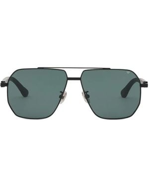 Philipp Plein Geometric-Frame Double-Bridge Sunglasses - Green