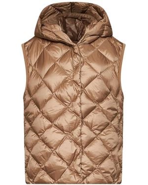 Weekend by Maxmara Diamond-Quilted Hooded Gilet - Brown