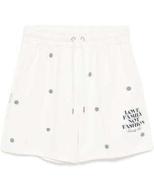 FAMILY FIRST Shorts Mit Logo-Print - Weiß