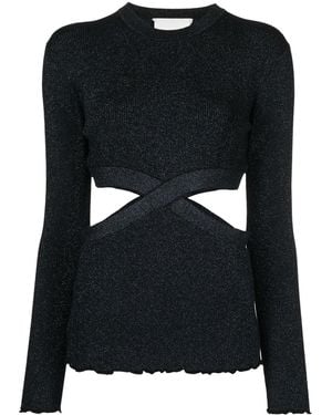 3.1 Phillip Lim カットアウト ニットトップ - ブラック