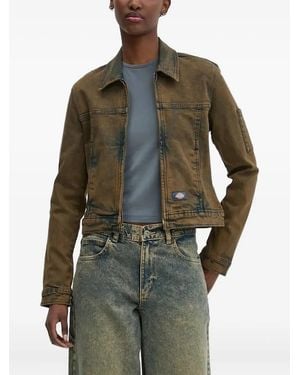 Dickies Zip-Front Denim Jacket - Green