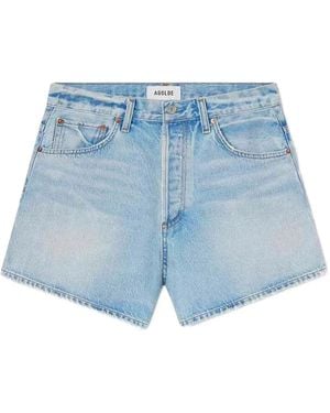 Agolde Pantalones Vaqueros Cortos Con Botones - Azul