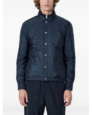 Moncler Button-Down Elasticated-Hem Jacket - Blue