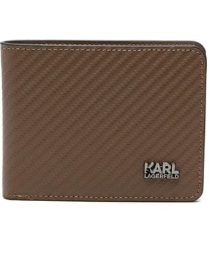 Karl Lagerfeld Portafoglio Con Stampa - Marrone