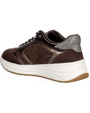 Pinko Nataly 02 Glitter-Detail Sneakers - Brown