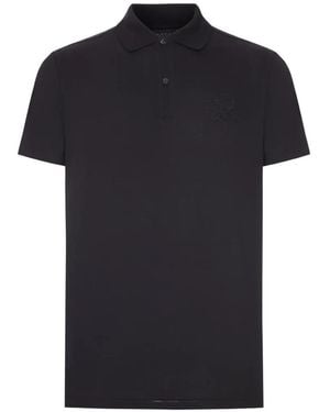 Gucci Interlocking Gg Embroidered Polo Shirt - Black