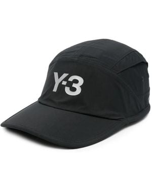 Y-3 Logo-Print Panelled Baseball Cap - Black
