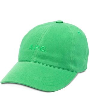 A.P.C. Embroidered Baseball Cap - Green