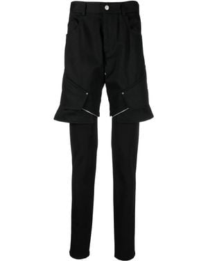 1017 ALYX 9SM Shorts Layered Trousers - Black
