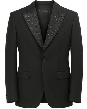 John Richmond Pin-Embellished Blazer - Black